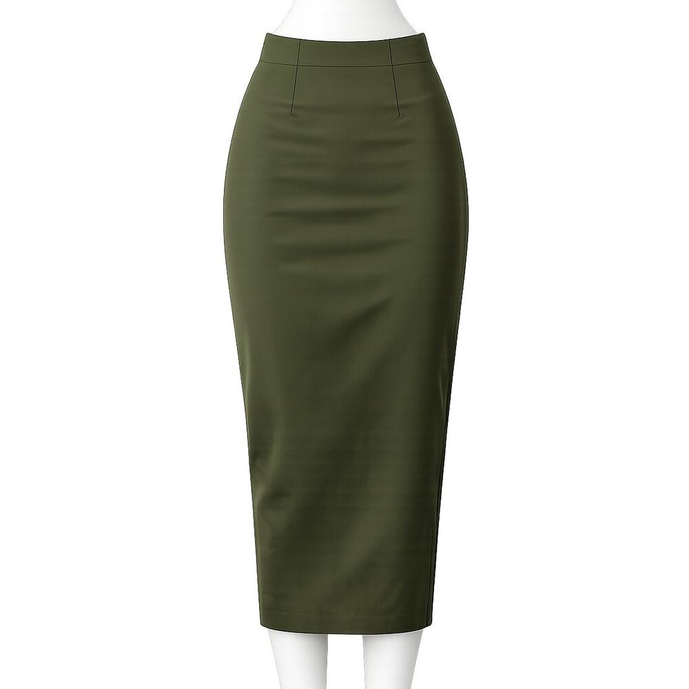 ASOS Army Green High Waist Pencil Skirt - Size 2
